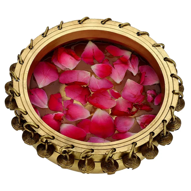 Touch Heart Metallic Bowl with Ghungroo Work - Image 4