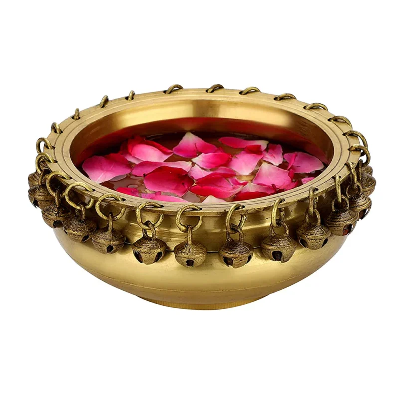 Touch Heart Metallic Bowl with Ghungroo Work - Image 2